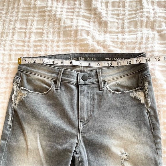 Calvin Klein Jeans: Gray, distressed, skinny - Picture 6 of 7